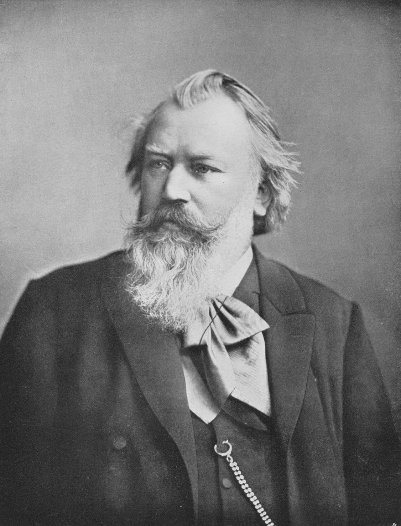 Historisches Porträt des Hamburger Komponisten Johannes Brahms